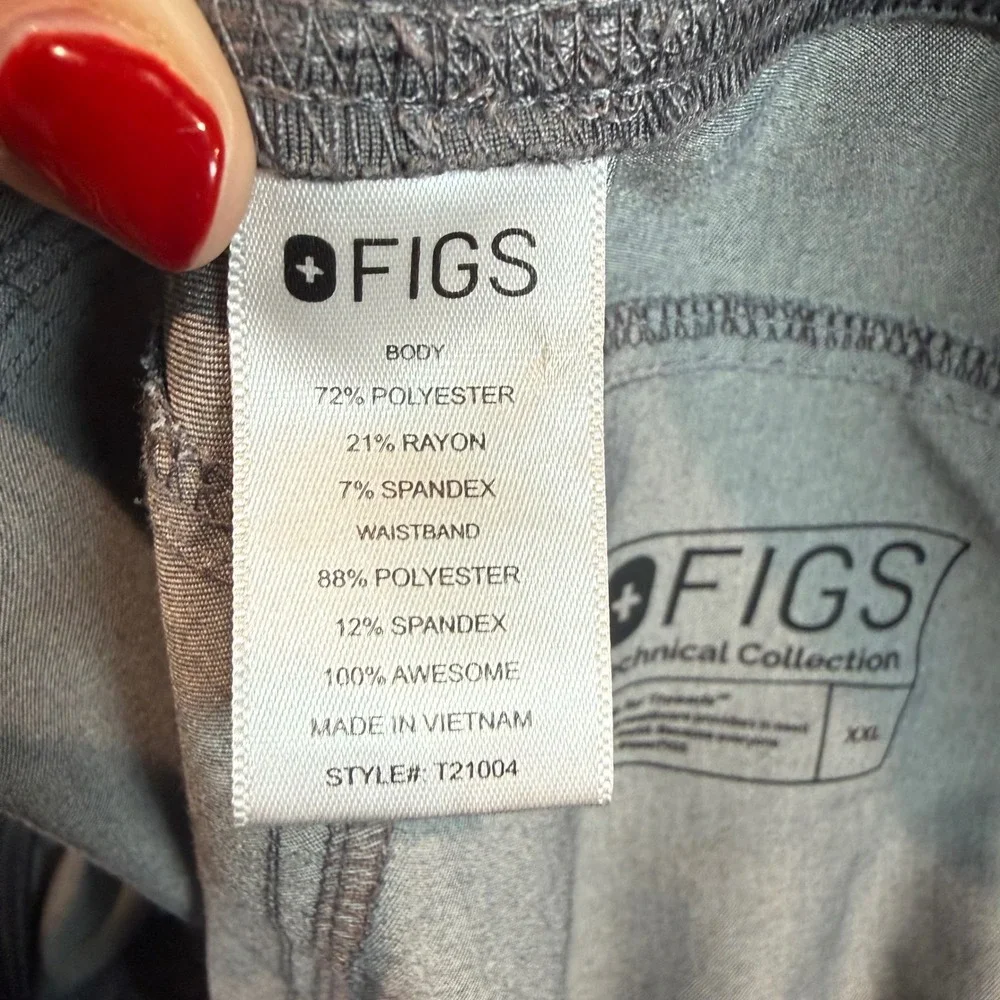 Figs Kade Cargo Scrub Pants Size XXL PO‎ 1602 Gray T21004